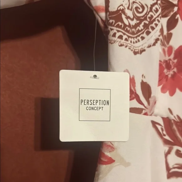 PerSeption Concept White Cream Bell Sleeve Wrap Top - Picture 2 of 4